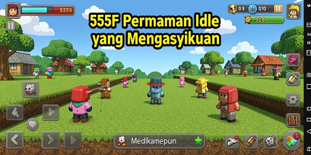 Gameplay 555F yang menarik dalam mode Idle.