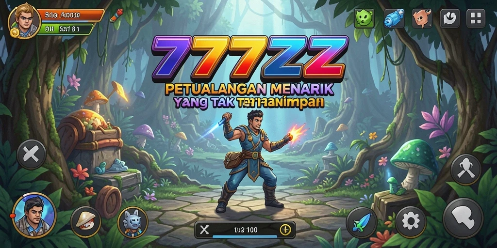 Screenshot utama menampilkan gameplay seru 777ZX dengan pemandangan indah.