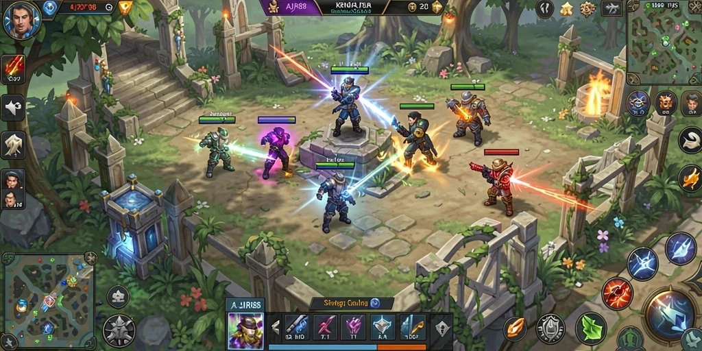Tampilan gameplay menarik dan strategis dalam AJR88.