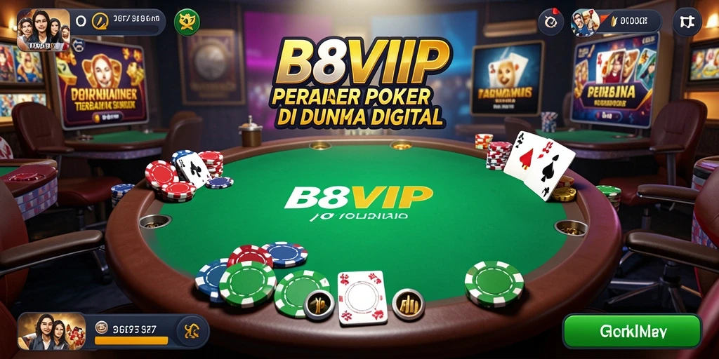 Tampilan antarmuka B8VIP yang menarik saat bermain Poker.
