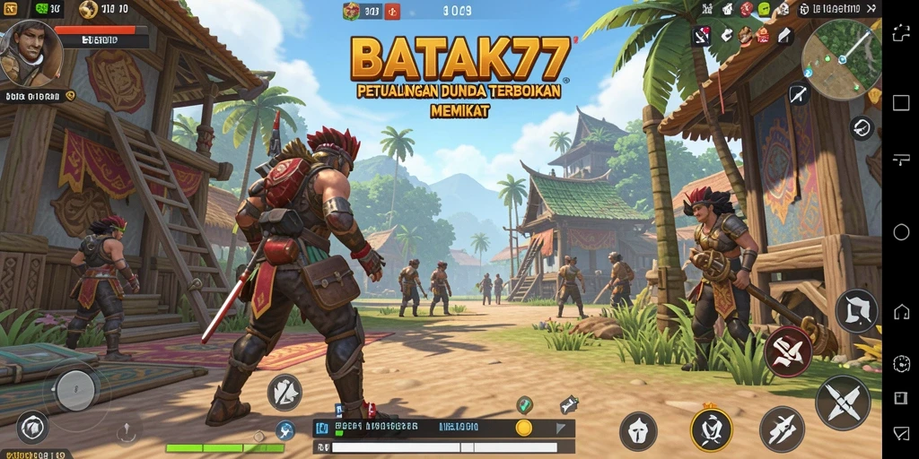 Screenshot gameplay BATIK77 menampilkan dunia terbuka yang menakjubkan.