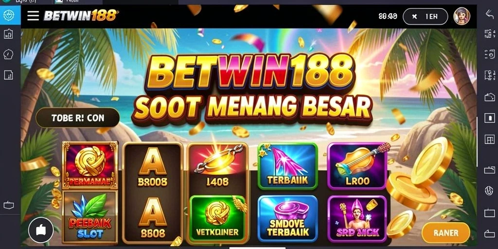 Tampilan gameplay menarik dari permainan Slot BETWIN188 yang penuh warna.