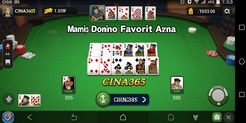 Screenshot gameplay CINA365 yang menunjukkan aksi seru permainan Domino.