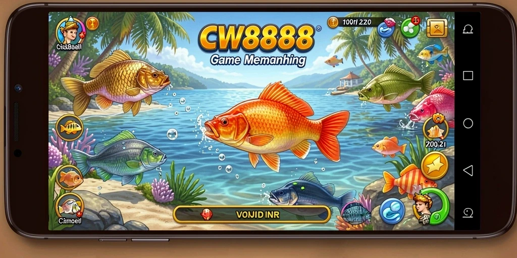 Gameplay Fishing yang mendebarkan dan penuh warna di CW8888.