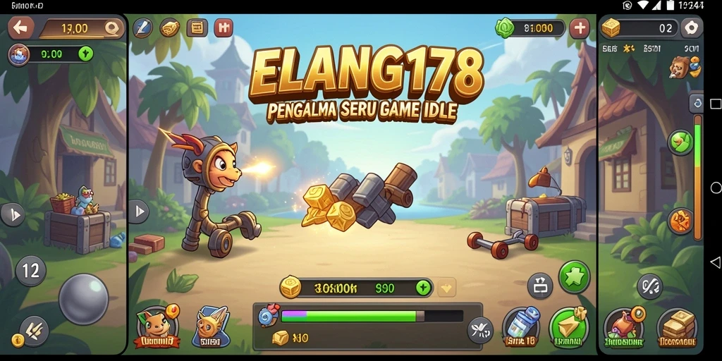 Tampilan gameplay seru dari ELANG178 dengan elemen Idle yang menarik.