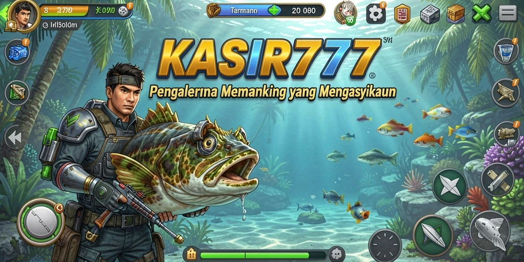 Tampilan gameplay KASIR777 yang menampilkan suasana memancing yang asyik.