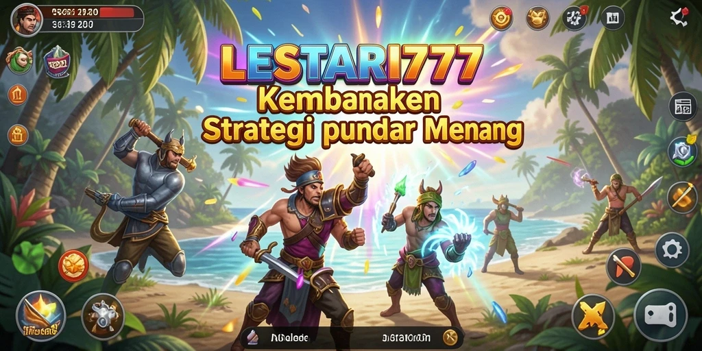 Gameplay dari LESTARI777 menampilkan pertempuran strategis yang mendebarkan.