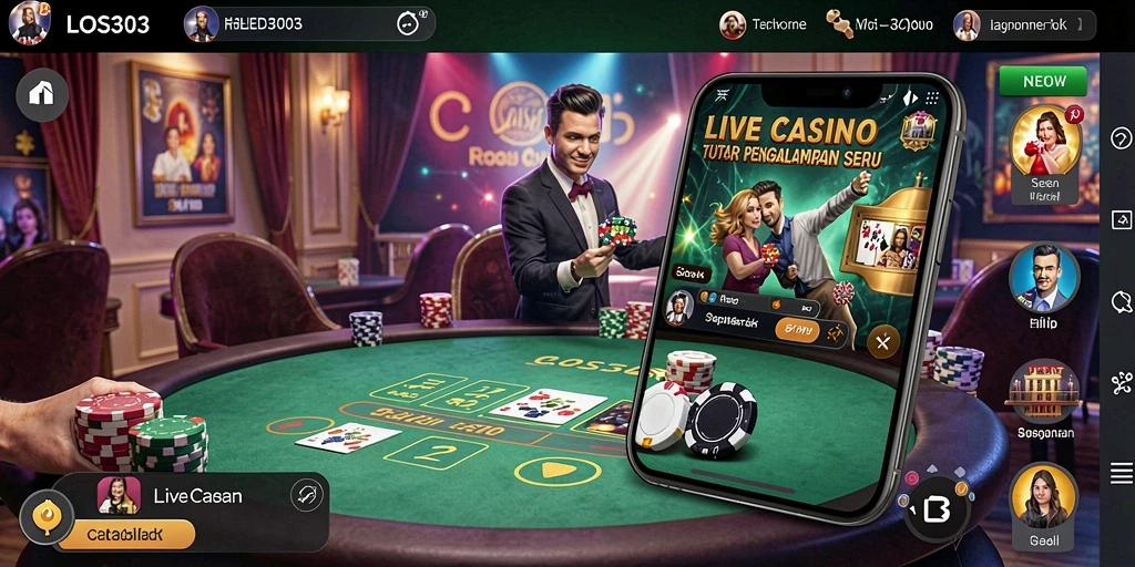 Tampilan gameplay menarik di aplikasi Live Casino LOS303.