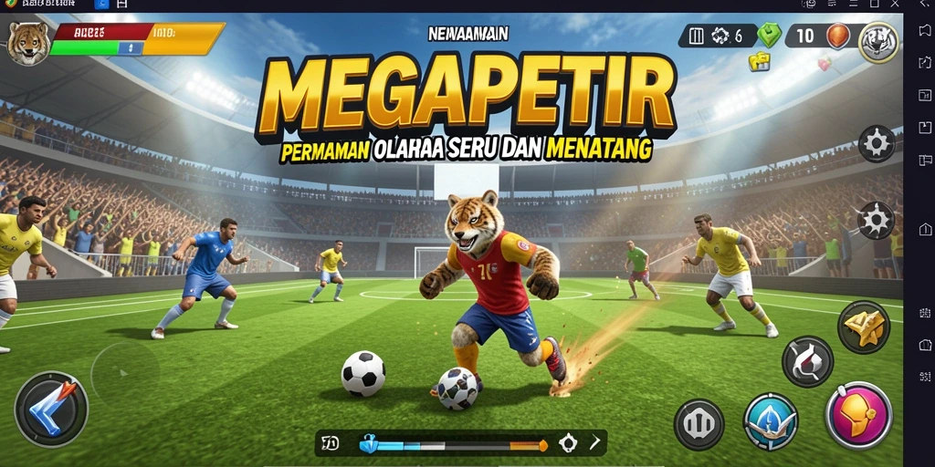 Tampilan gameplay seru dari MEGAPETIR dalam pertandingan olahraga.