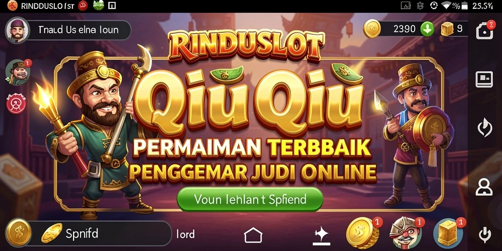 Screenshot utama RINDUSLOT memperlihatkan gameplay QiuQiu yang menegangkan.