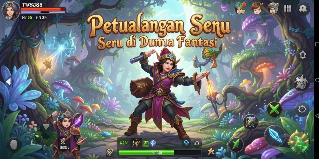 Screenshot dari gameplay TV888 yang menampilkan aksi petualangan mendebarkan.