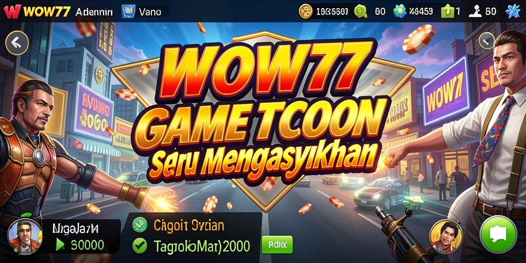 Screenshot WOW77 menampilkan pemain yang mengelola bisnisnya dengan cermat.